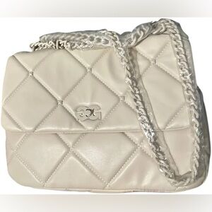 Gilda Paris Large Quilted Handbag – Off-White, NWT, Luxe Chain Strap